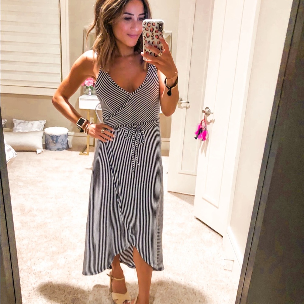 Stripe midi dress size xs